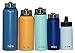 MIRA 40 oz Stainless Steel Vacuum Insulated Wide Mouth Water Bottle | Thermos Keeps Cold for 24 hours, Hot for 12 hours | Double Walled Powder Coated Travel Flask | Hawaiian Blue