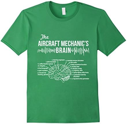Men's Aircraft Mechanic's Brain - Aircraft Mechanic T-shirt 3XL Grass