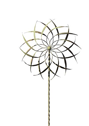 Ancient Graffiti AG-87108 Copper/Verdigris Pinwheel Staked Spinner, 22"x75", 22 by 75"