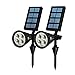 Waterproof Solar Garden Lights - Battery Powered Outdoor Sensor LED Lighting - Wall, Yard, Pool, Patio, Lawn or Driveway Mounting Lanterns - Pack of 2