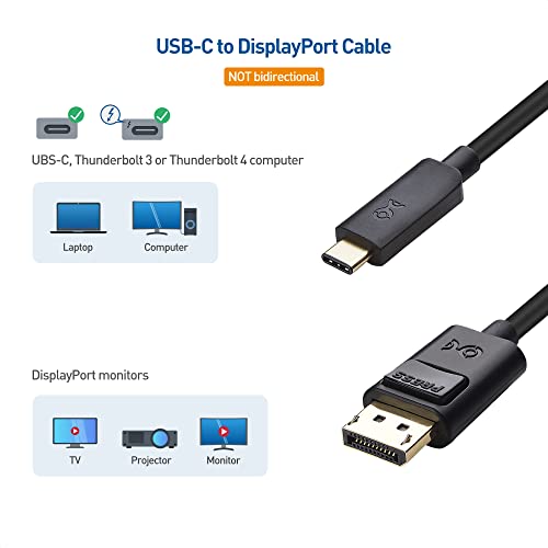 USB C to DisplayPort 1.4 Cable (USB-C 