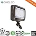 GKOLED 30W LED Floodlight, Outdoor Security Fixture, Waterproof, 100W PSMH Replace, 3000 Lumens, 4000K Cool White, 70CRI, 120-277V, 1/2