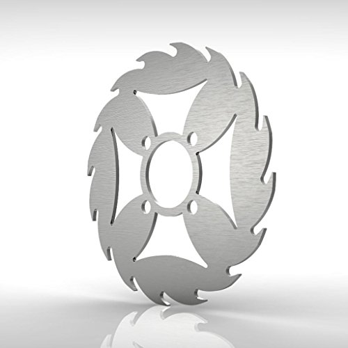 Cross Rear Brake Disc Rotor Stainless fits: 06-13 Yamaha Raptor 700 YFM700R - Ferreus Industries - ROT-104-07-a