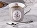 Katie Alice “Ditsy Floral” Fine Bone China Oval Grey Mug by Creative Tops, 230 ml (8 fl oz)
