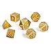 DnDnD Gold Metal Dice Set, 7 PCS Glossy Metal Dungeons and Dragons Dice with Gift Metal Tin for Dice Collector Board Game Player