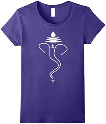 Womens Minimalist Ganesh Shirt Hindu Elephant Hinduism T-Shirt XL Purple