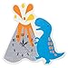 Trend Lab Dinosaur Volcano Wall Clock, Silent, Battery Operated