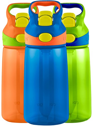 Contigo autospout kids striker water bottle, 14-ounce, nectarine/…