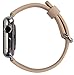 JSGJMY Apple Watch Band 38mm Women Genuine Leather Loop Replacement Strap for iWatch Series 3/Series 2/Series 1/Edition/Sport(Beige+Silver Buckle)