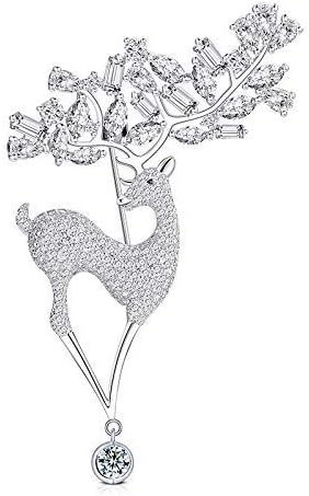 ブローチ エレガン ト ヨーロッパやアメリカのファッションブローチ 楽しい動物ヘラジカ 高グレードのブローチアクセサリー ホワイトデー贈り物 ァッション アクセサリー 幸運を呼ぶ B084sxw6wh 1 974円