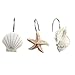 AGPTEK Shower Curtain Hooks, 12PCS Anti Rust Decorative Resin Hooks for Bathroom, Baby Room, Bedroom, Living Room Decor (Yellow Seashell) primary