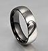 Global Jewelry Amazing Titanium Stainless Steel We Love Each Other Wedding Band Set Anniversary/Engagement/Promise/Couple Ring Best Gift!(Half