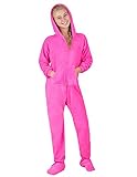 Footed Pajamas Perfect Pink Kids Hoodie Chenille