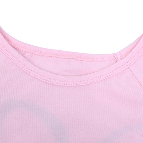 Chinatera Baby Girls Fall Clothes Love Printed Long Sleeve Cotton Soft Romper Newborn Jumpsuit (6-12 M, Pink)