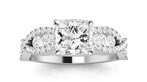 12 Carat Designer Twisting Eternity Channel Set Four Prong