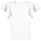 blibean Girl Ruffle Sleeve Shirts Stylish Tops Size 4-16 Years