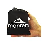Montem Premium Pocket Blanket / Compact Picnic, Beach, Outdoor, Camping Blanket Made From Premium Soft and Lightweight Water Resistant Material Ideal for Camping / Traveling / Hiking