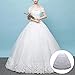 ZJchao 6-Hoop Hoops Petticoat White Bridal Crinoline Petticoats Slips Underskirt (6-Hoop Petticoat)