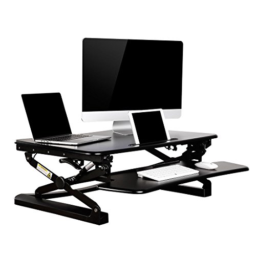 FlexiSpot 35" Wide Platform Height Adjustable Standing Desk, Removable
Keyboard Tray, Black (M2B)