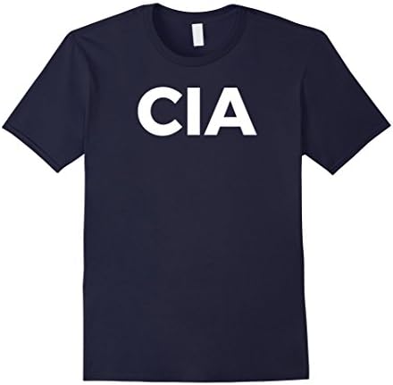 Mens CIA Halloween Costume T-Shirt Small Navy