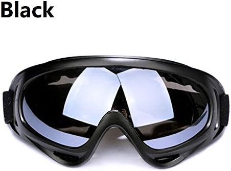 iMoreGro Outdoor Glasses Snowboard Ski Goggles Sunglasses Eyewear Adjustable UV Protective Portable Motorcycle Goggles Eyewear Dust-proof Protective Combat Goggles Protective glasses( Black )