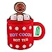 Christmas Masters 4 Foot Inflatable Hot Cocoa Mug Cup with Smiling Gingerbread Man Cookie and Marshmallows LED Lights Indoor Outdoor Yard Lawn Decoration - Cute Fun Xmas Holiday Blow Up Party Display