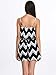 Choies Women's Chevron Pattern Spaghetti Strap Tie Waist V-neck Romper Playsuit