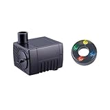 Jebao PP-300LV+LED Submersible Fountain Pond Water Pump with LED Light, 2.5W