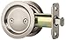 Dynasty Hardware Pocket Door Latch, Round Sliding Handle for Hall or Closet, Non-Locking Passage Pull, Easy Install Pocket Door Hardware, Aged Satin Nickel Finish, 2-3/8
