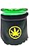 1/2oz Leaf Cape Pop Top Jar Glass Medical Herb Storage Container Keeps Herbs for Months