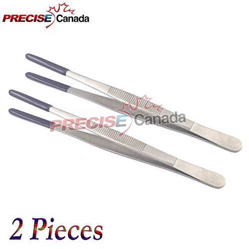 PRECISE CANADA: 6" TWEEZERS PVC RUBBER COATED TIPS UTILITY FORCEPS HANDLING PARTS HOLDING NO MAR (2 E) - Thumbnail 3