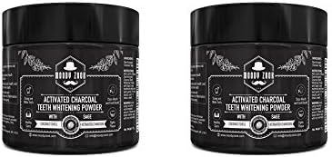 Natural Activated Charcoal Teeth Whitening Powder with Organic Sage by Moody Zook 2-pc Discounted Bundle (2 Items)