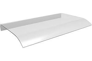 SIPPYSSY 23.6 inch x 15.7 inch Window Awning Door Canopy Awning Patio Rain Canopy for Front Door Porch Patio Roof,0.13" Thickened PC Material (Clear, 24 x 16 inch)