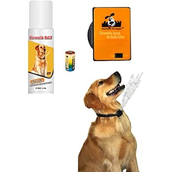 Downtown Pet Supply NO BARK Collar Citronella Spray Collar, Anti-Bark Deterrent for Dogs Kit - Safe, Effective, and Humane Dog Barking Control Collar (1 PK)