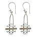 NOVICA Artisan Handmade Gold Accent Earrings Dangle Sterling Silver No Stone Indonesia Modern [1.5 in L x 0.6 in W] ' Golden Horizon'