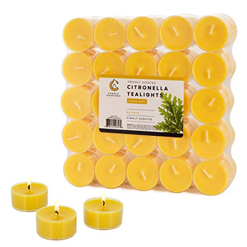 50 Citronella Tealight Candles Deet Free Natural Insect Mosquito