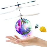 RC Flying Ball, Crystal Flashing LED Light Flying ball RC Toy RC infrared Induction Helicopter for Kids, Teenagers Colorful Flyings for Kid's Gifts Toy (Upgraded)
