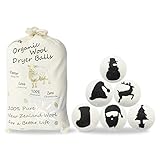 COSROLE Wool Dryer Balls, Reusable Natural Fabric Organic New Zealand Softener Laundry Balls for Reducing Clothing Wrinkles and Shorten Drying Time for Christmas Gifts - Pack of 6