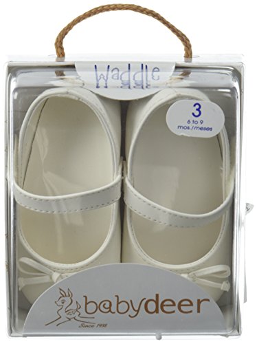 Baby Deer Girls' 0004088 Mary Jane Flat, Ivory, 3 Child US Toddler