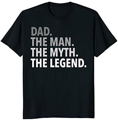 Mens Dad - The Man The Myth The Legend T Shirt Dad Father 2XL Black