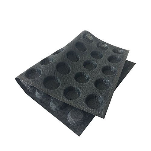 Bluedrop Silicone Bread Form Round Shape Bread Tray Perforated Bakery Molds Mini Hamburger - Thumbnail 7