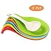 OUZIFISH Kitchen Silicone Spoon Rest Heat Resistant Insulation Mat 4 pcs/set Colorful