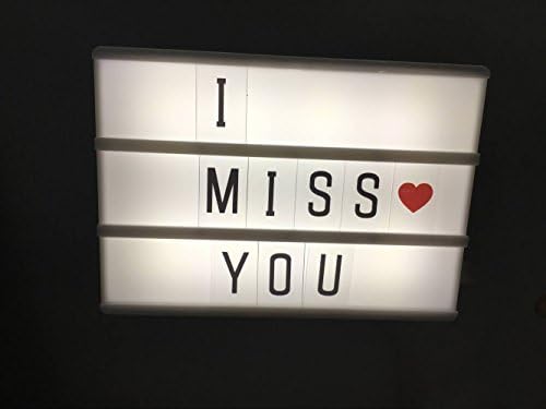 Cinema Light Box A6 Size Mini LED Cinematic Light Box with 90 Free Combination Letters Emoji and Numbers DIY for Photoshoots, Home Decor Birthday Wedding Party (A6)