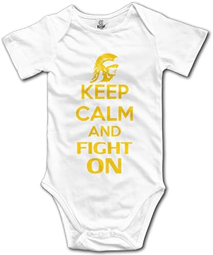 NUBIA Boys &amp; Girls Fight On Short Sleeve Romper Play Suit White 6 Months