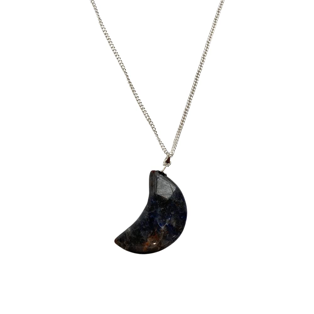 VIE Crescent Shaped Pendant, 4x2cm (Sodalite)