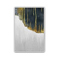 Framed Canvas Wall Art Abstract Color Block Canvas Prints Home Artwork Decoration for Living Room,Bedroom - 16x24 inches