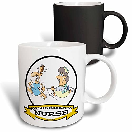 3dRose Funny Worlds Greatest Nurse II 11oz Magic Transforming Mug at Amazon