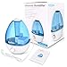 ECOCITUSS 4L Cool Mist Humidifier - Enrichment Mist-Air Ultrasonic Humidifier with Visible Water Tank for Baby Room Living Room Office,Whisper-Quiet, Nightlight, Auto Shut-Off, Lasts Up to 30 Hours