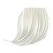 MapofBeauty Clip in Oblique Bangs Hair Extensions Hair Accessories (White)