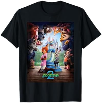 Amazon.com: Disney Zootopia 2 Illustrated Characters and Logo T
